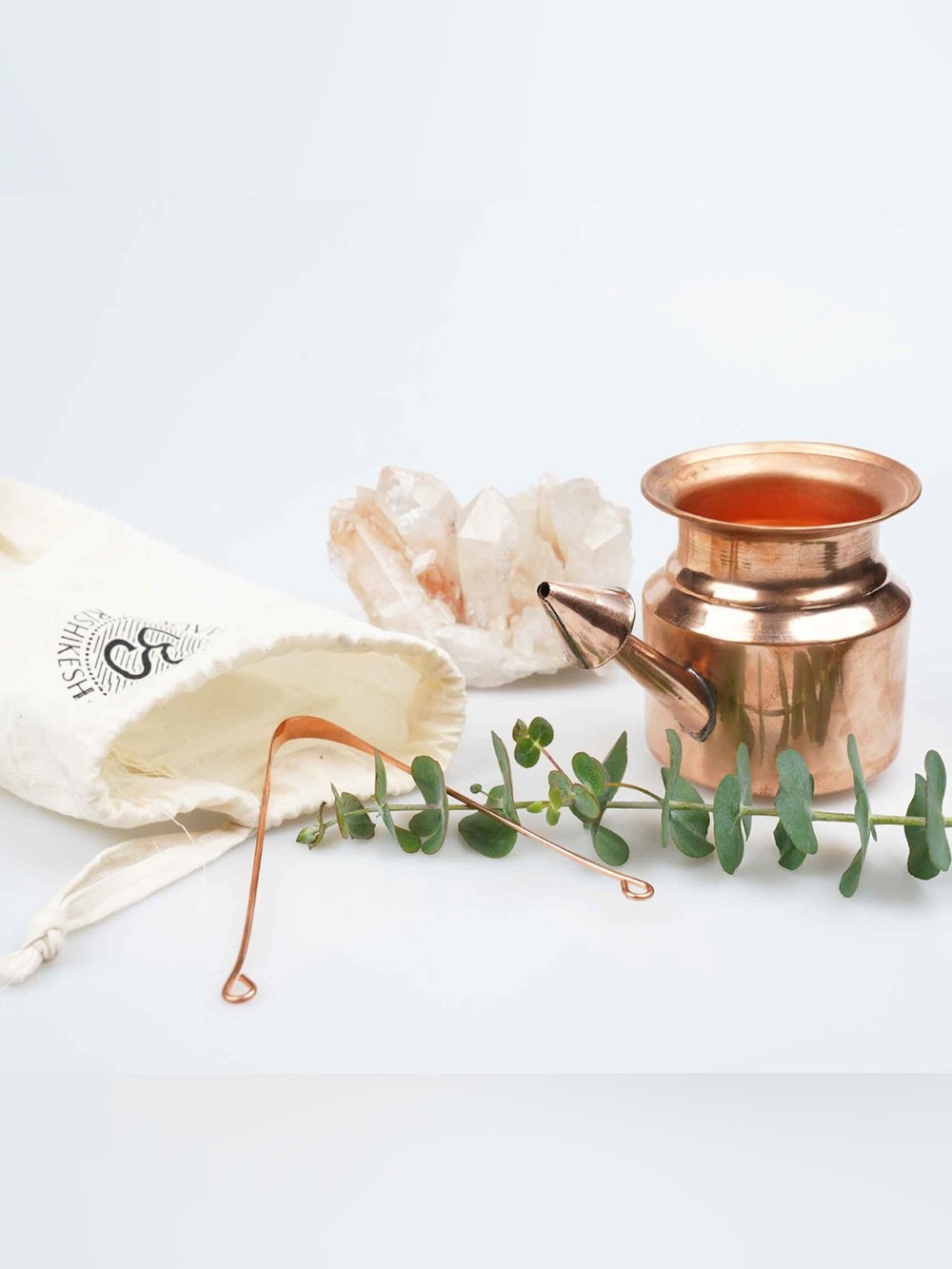 Copper Dinacharya Set · Neti Pot · Tongue Scraper · Jala Neti · Living Ritual